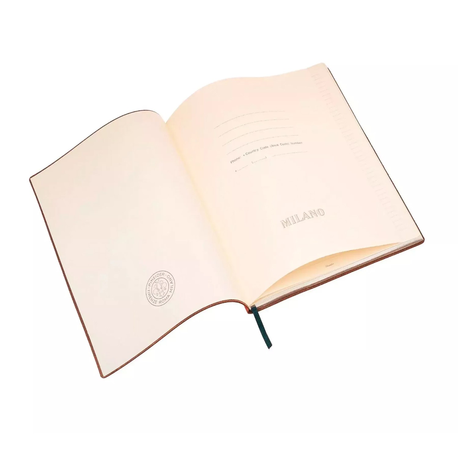 Pineider Milano 9 x 14 cm Defter - Papaya