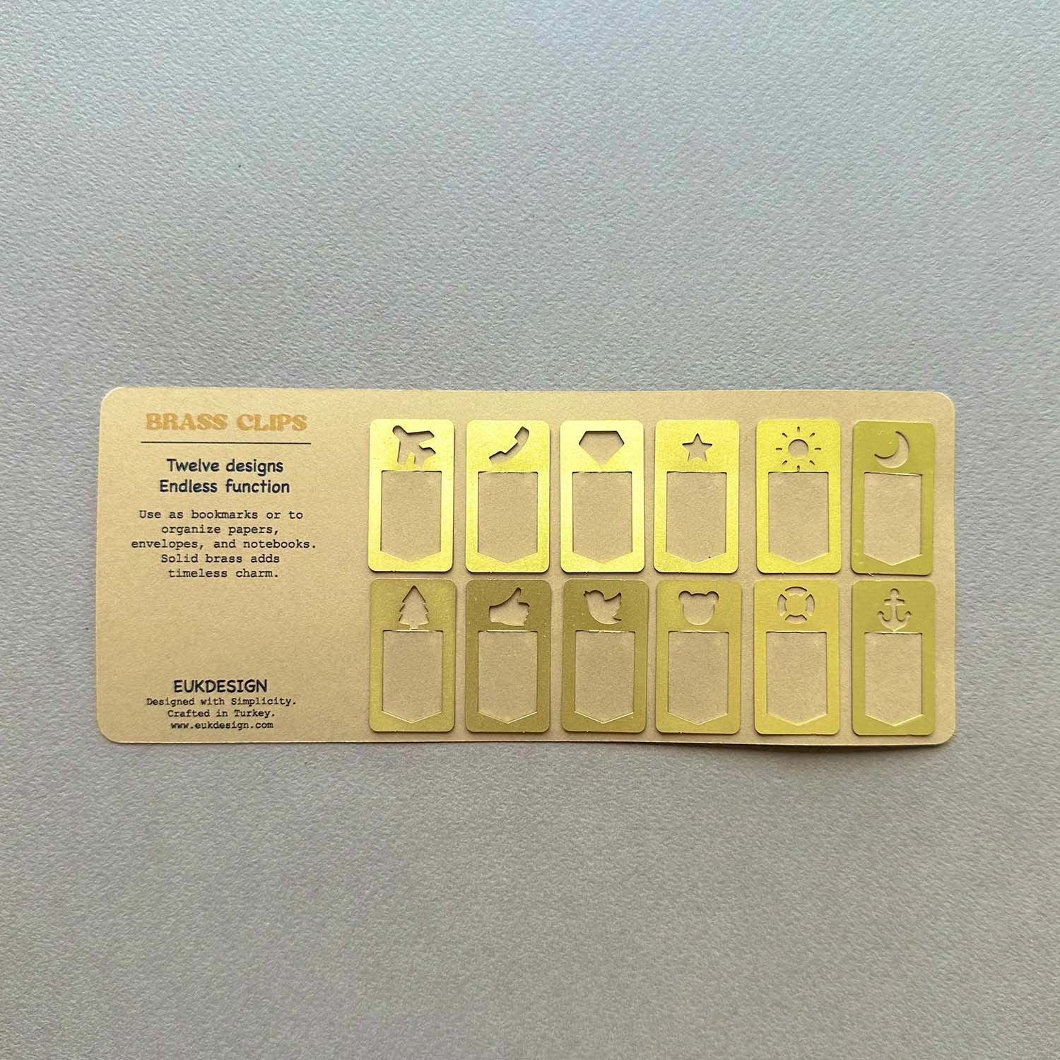 Euk Design Bookmarks 12'li Klips Seti