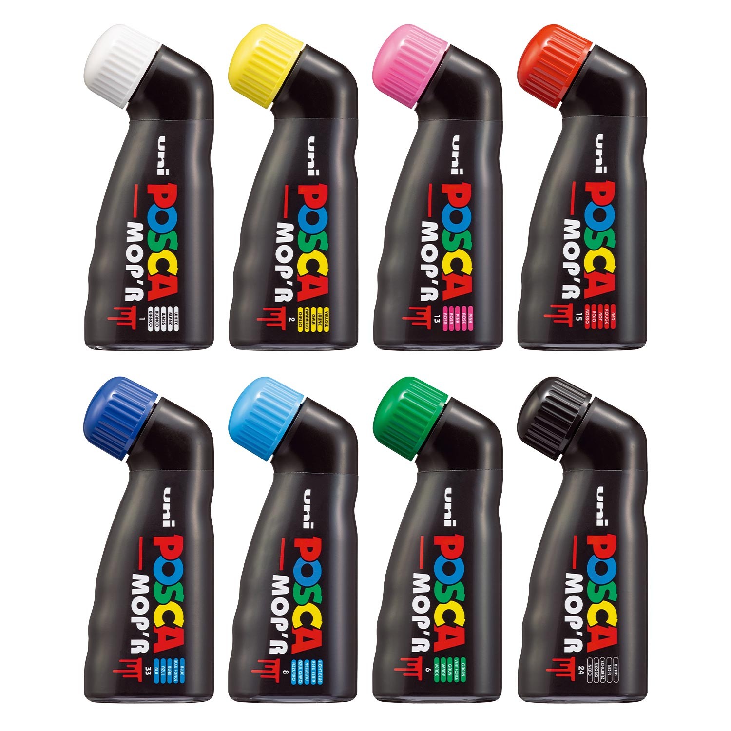 Uni Posca MOP'R Markör Kalem 8'li Set Ana Renkler