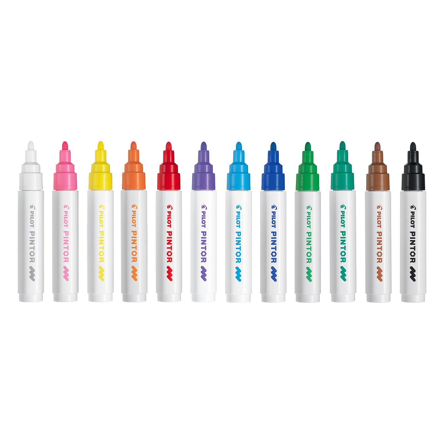 Pilot Pintor Markör Kalem Set - 12'li Standart Renkler