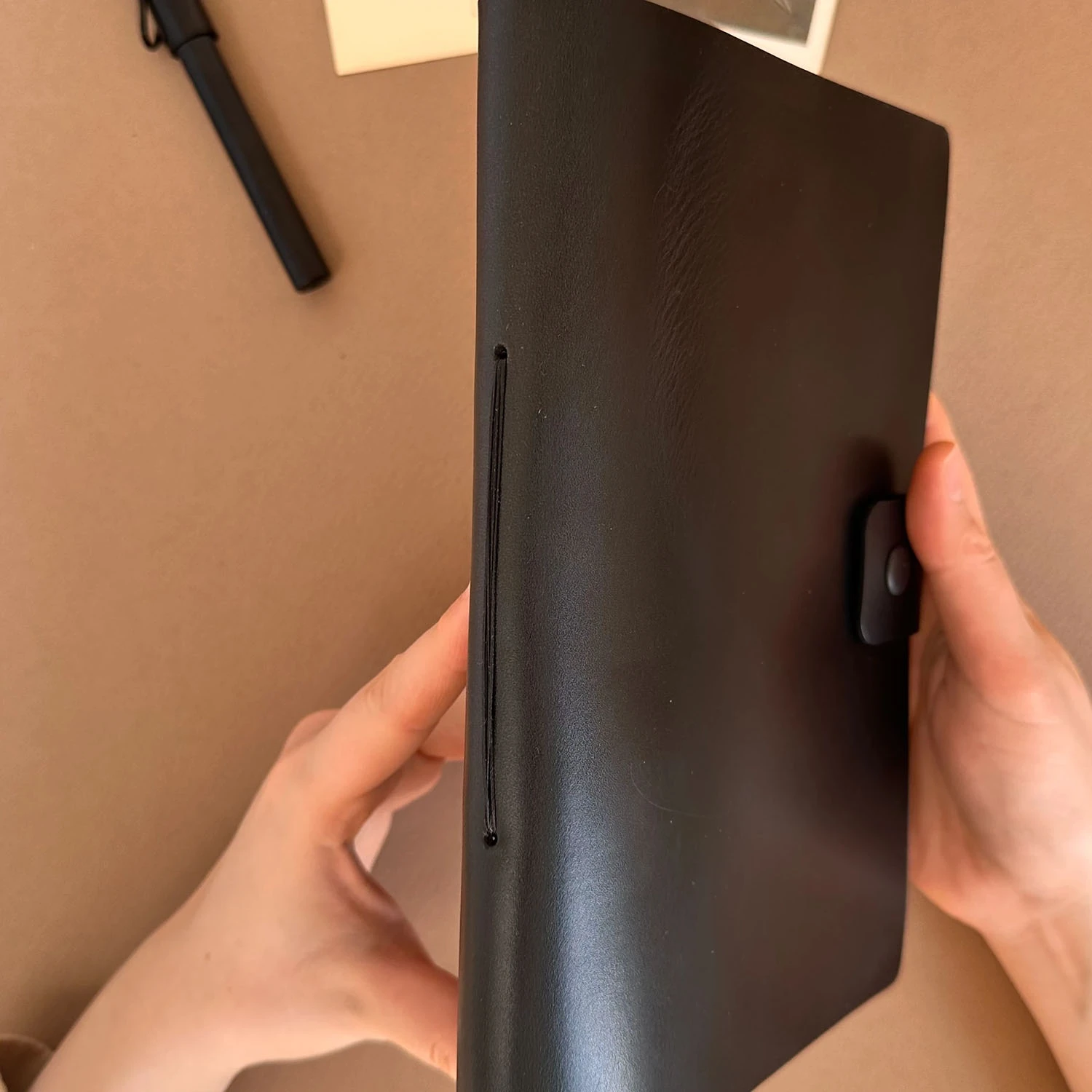 Euk Design A5 Deri Çıtlı Defter