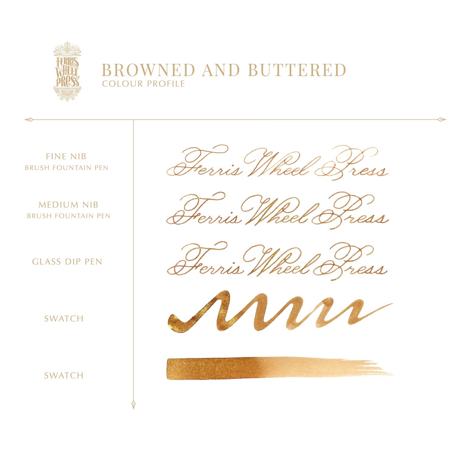 Ferris Wheel Press Browned and Buttered Şişe Mürekkep - 10 ml