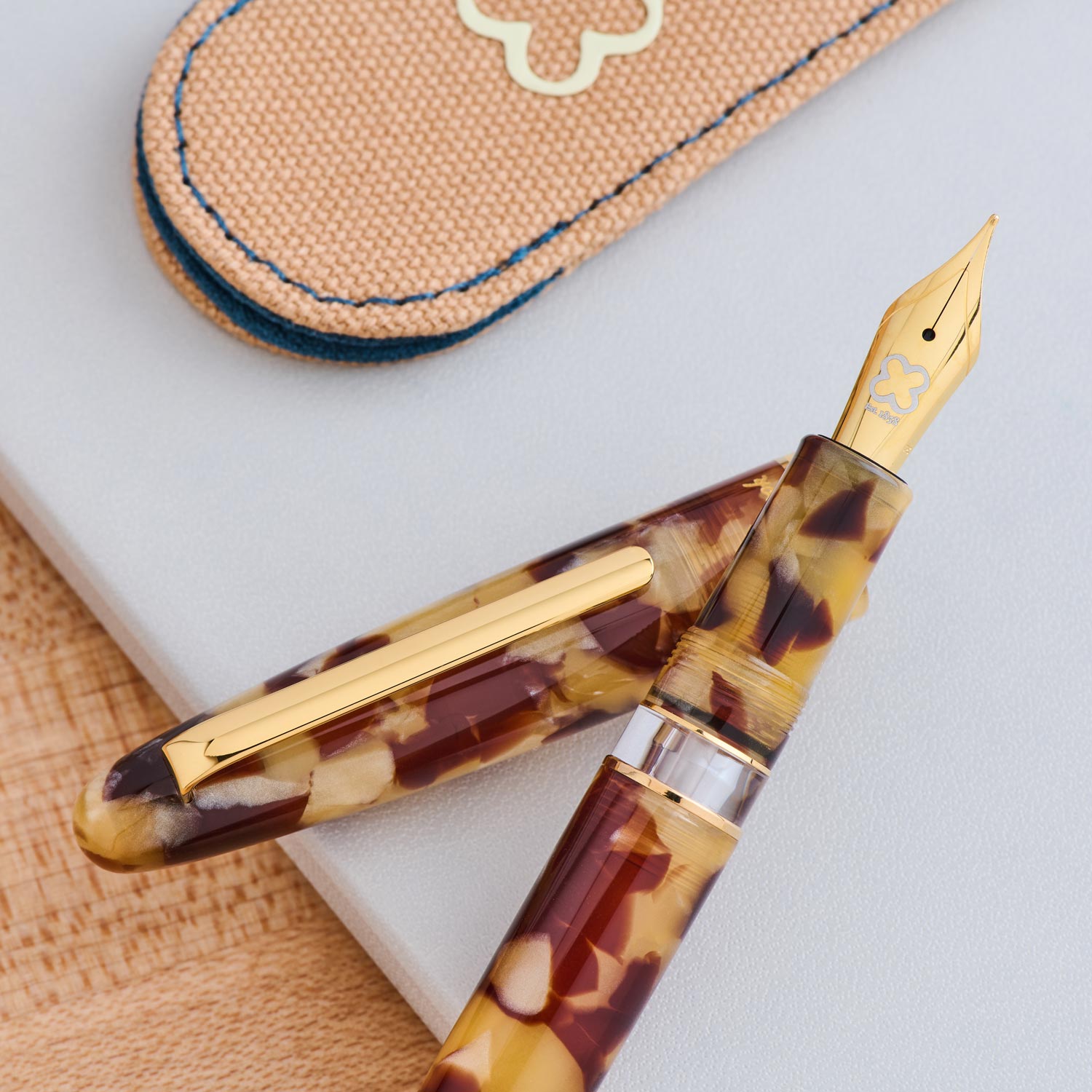 Esterbrook Estie Tortoise Gold Pistonlu Dolma Kalem