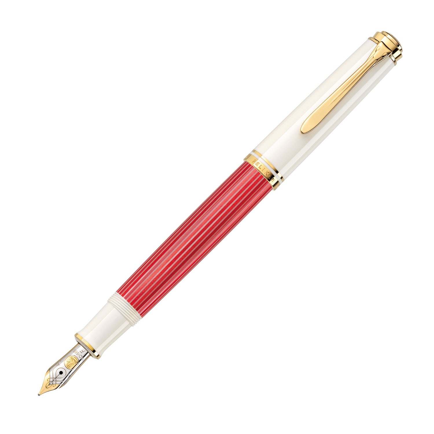 Pelikan Souverän M600 Kırmızı Beyaz Dolma Kalem