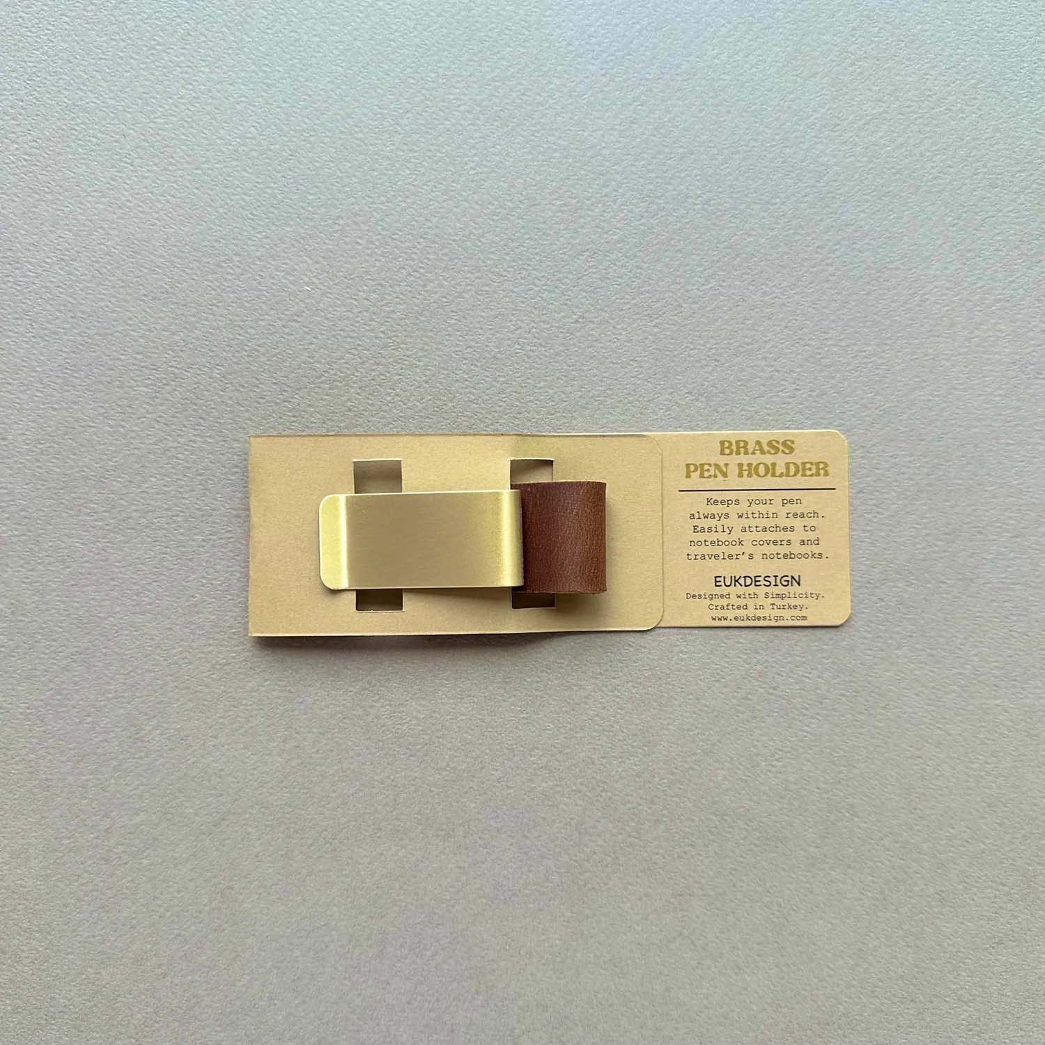 Euk Design Pirinç Kalem Tutucu Klips