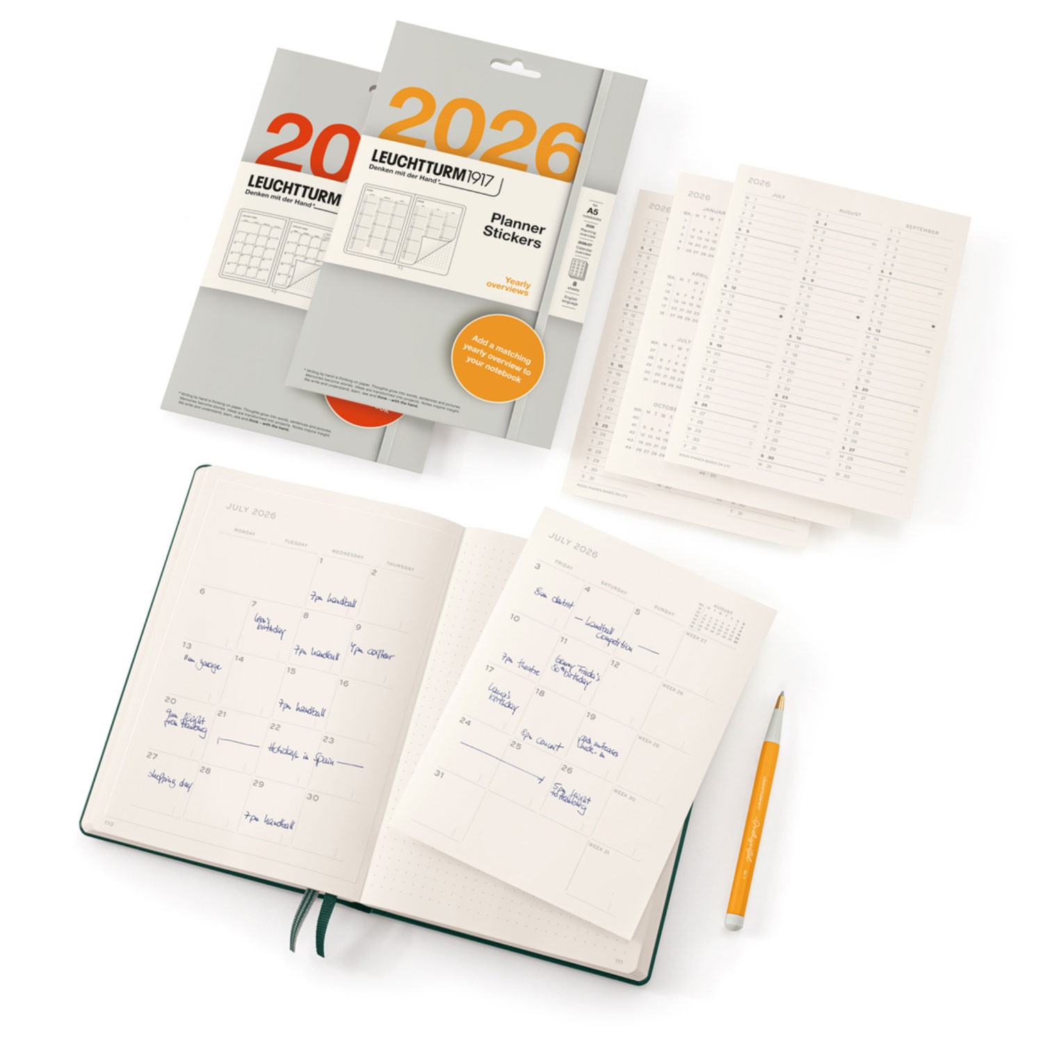 Leuchtturm1917 A5 2026 Ajanda Stickerı - Yıllık