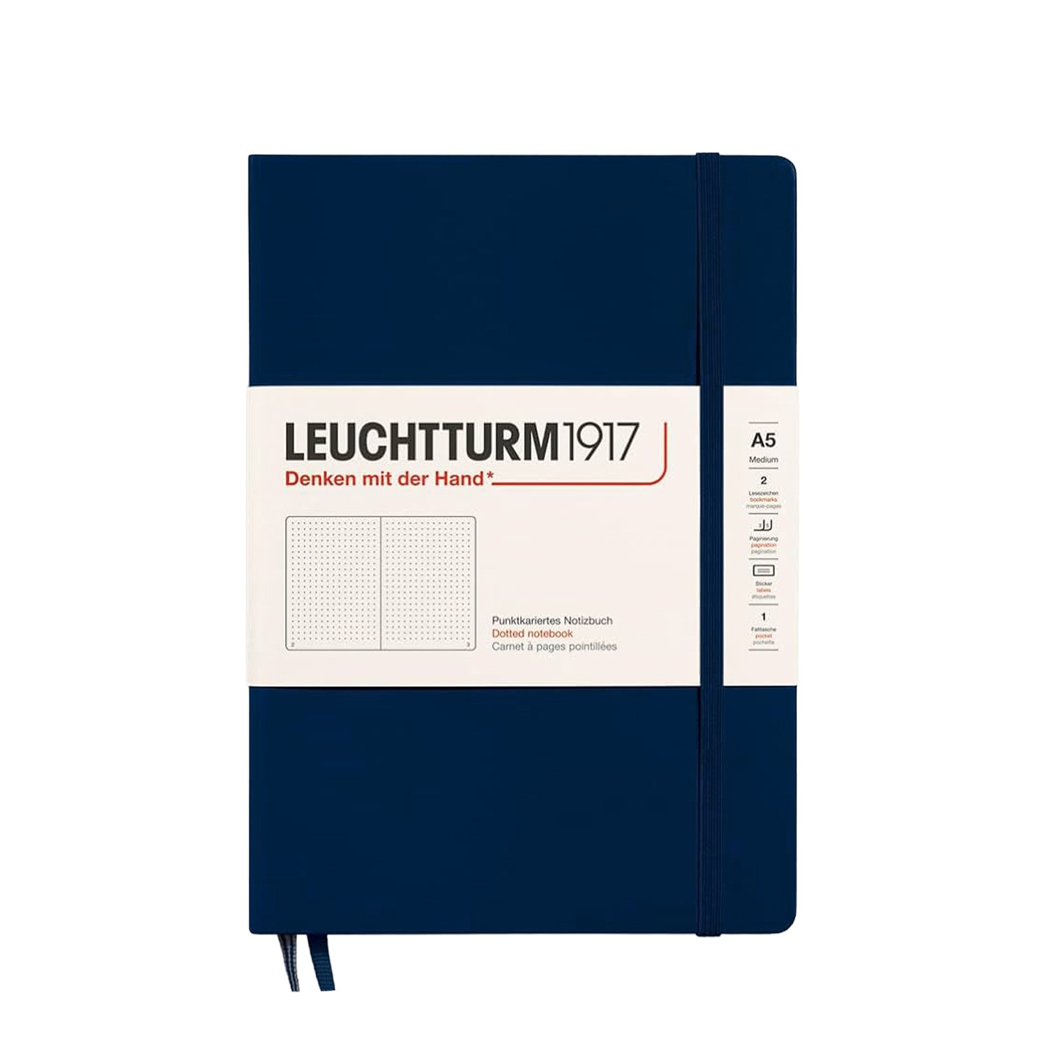 Leuchtturm1917 A5 Navy Sert Kapak 251 Sayfa Defter