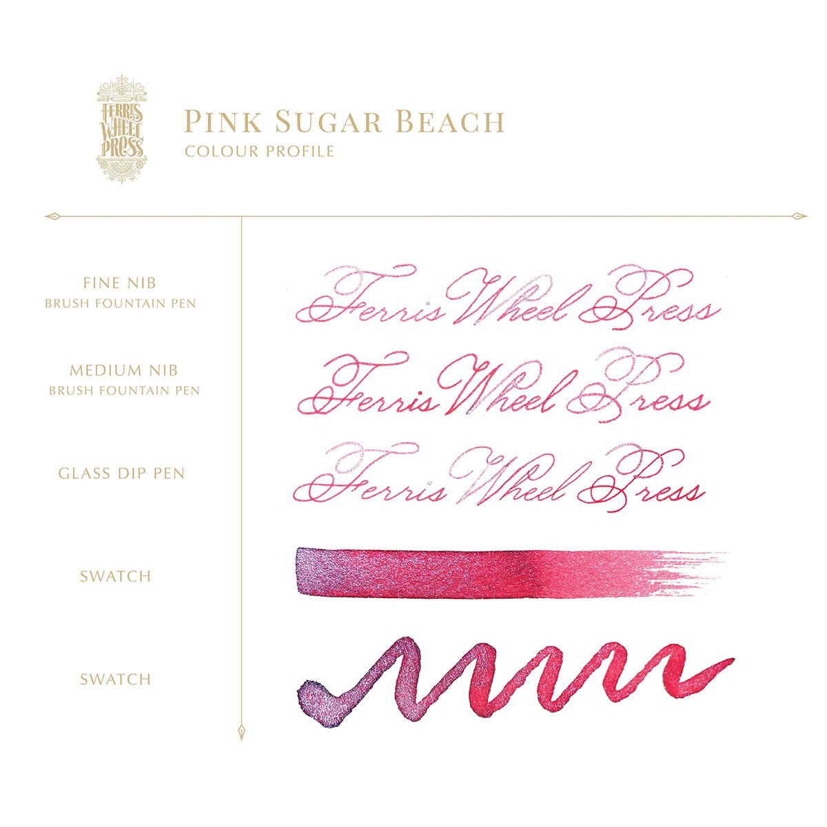 Ferris Wheel Press Pink Sugar Beach Şişe Mürekkep - 38 ml