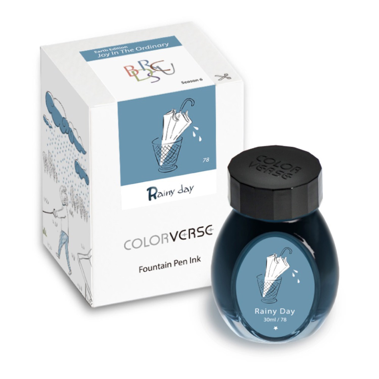 Colorverse No. 78 Rainy Day Glistening Şişe Mürekkep - 30 ml