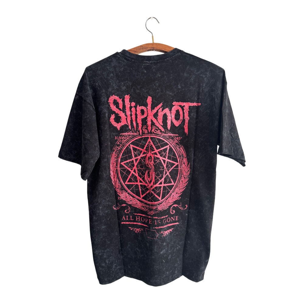 Slipknot - All Hope Is Gone yıkamalı oversize tişört