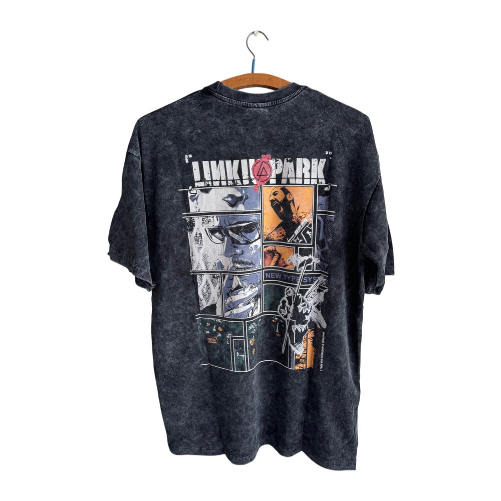Linkin Park - Linkin Park yıkamalı oversize tişört