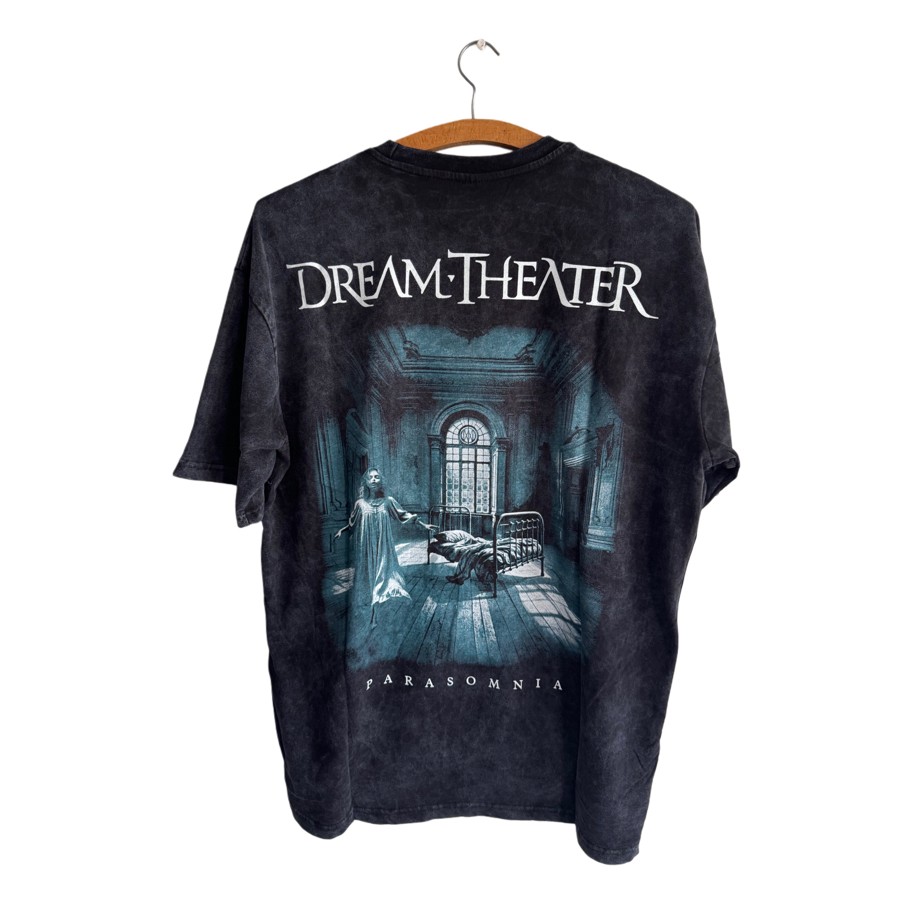 Dream Theater - Parasomnia yıkamalı oversize tişört