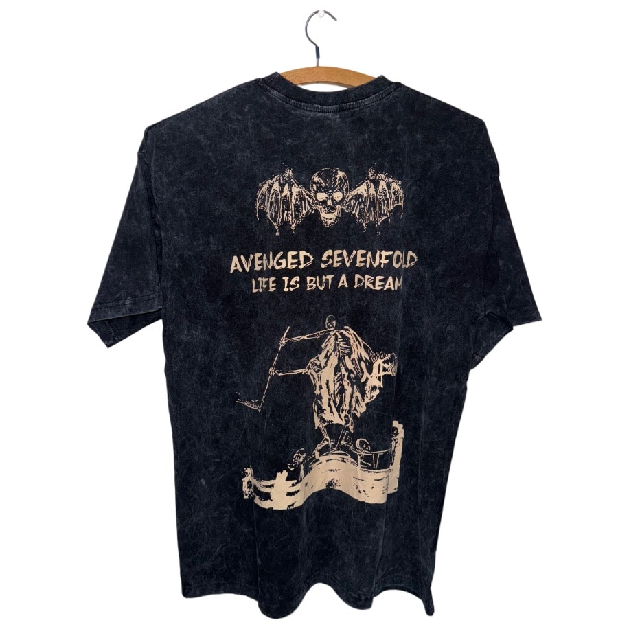 Avenged Sevenfold - Life Is But A Dream yıkamalı oversize tişört