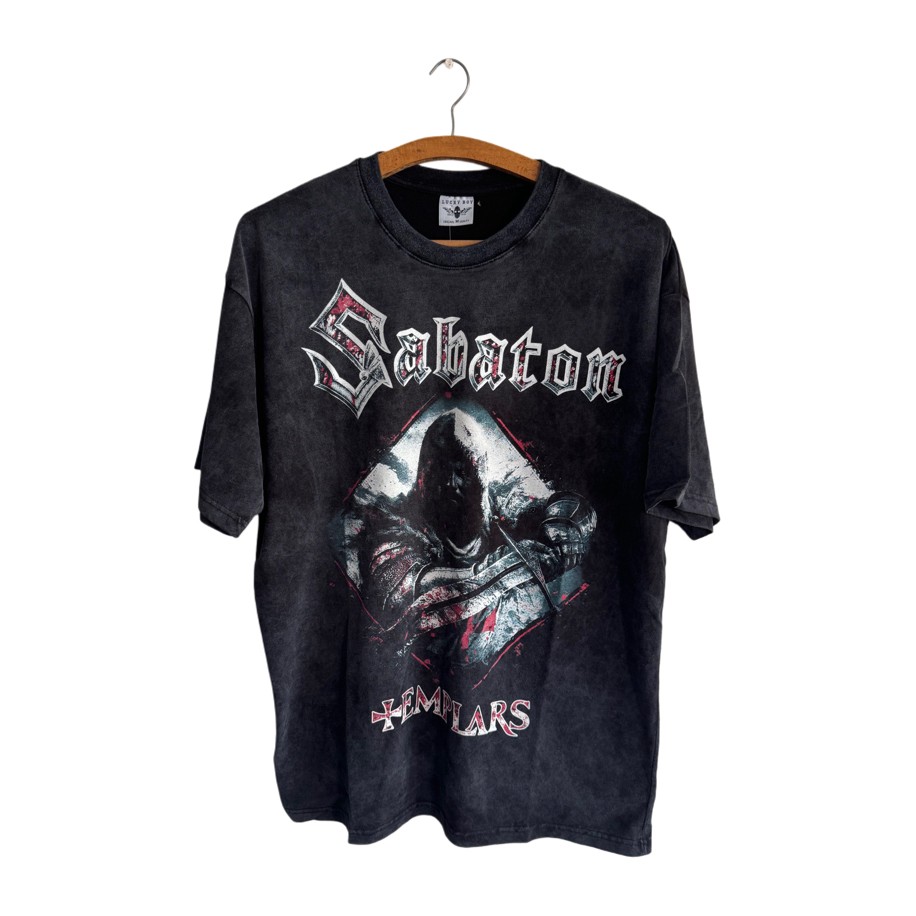 Sabaton - Emplars yıkamalı oversize tişört
