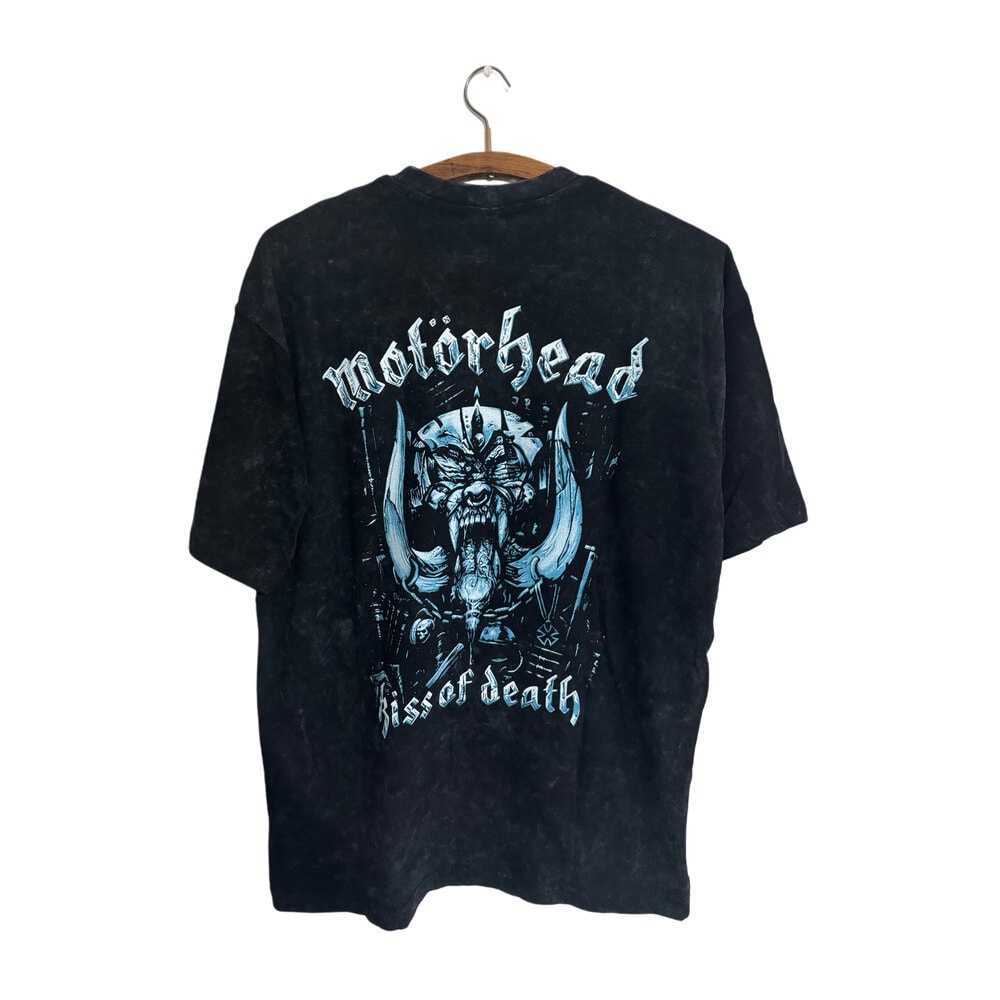 Motörhead - Kiss Of Death yıkamalı oversize tişört