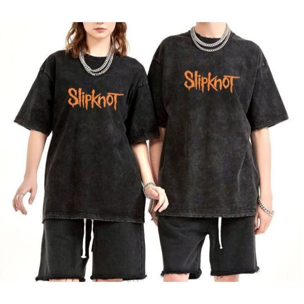 Slipknot - Band yıkamalı oversize tişört