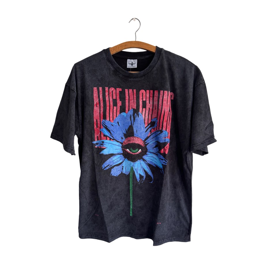 Alice In Chains - One Eyed Daisy yıkamalı oversize tişört