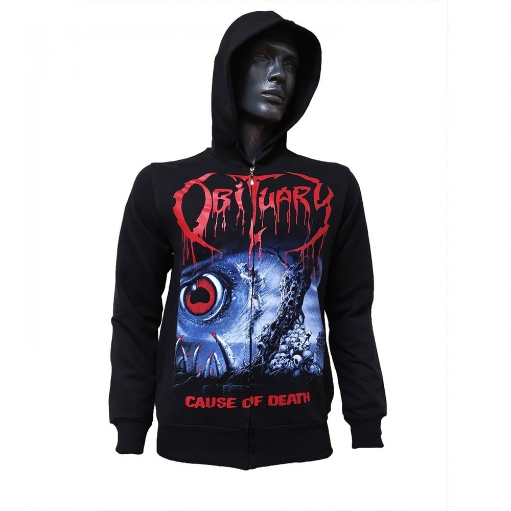 Obituary - Cause Of Death fermuarlı sweatshirt