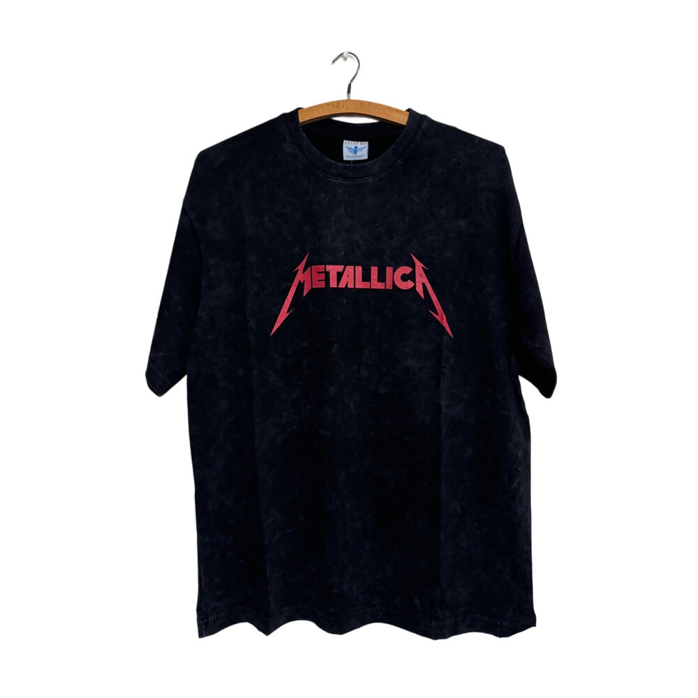 Metallica - Axe yıkamalı oversize tişört