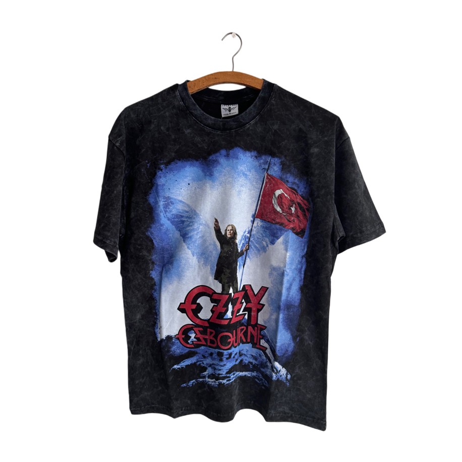 Ozzy Osbourne - Legends Never Die yıkamalı oversize tişört