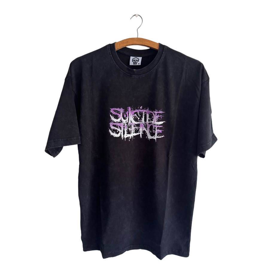 Suicide Silence - Man And Woman yıkamalı oversize tişört