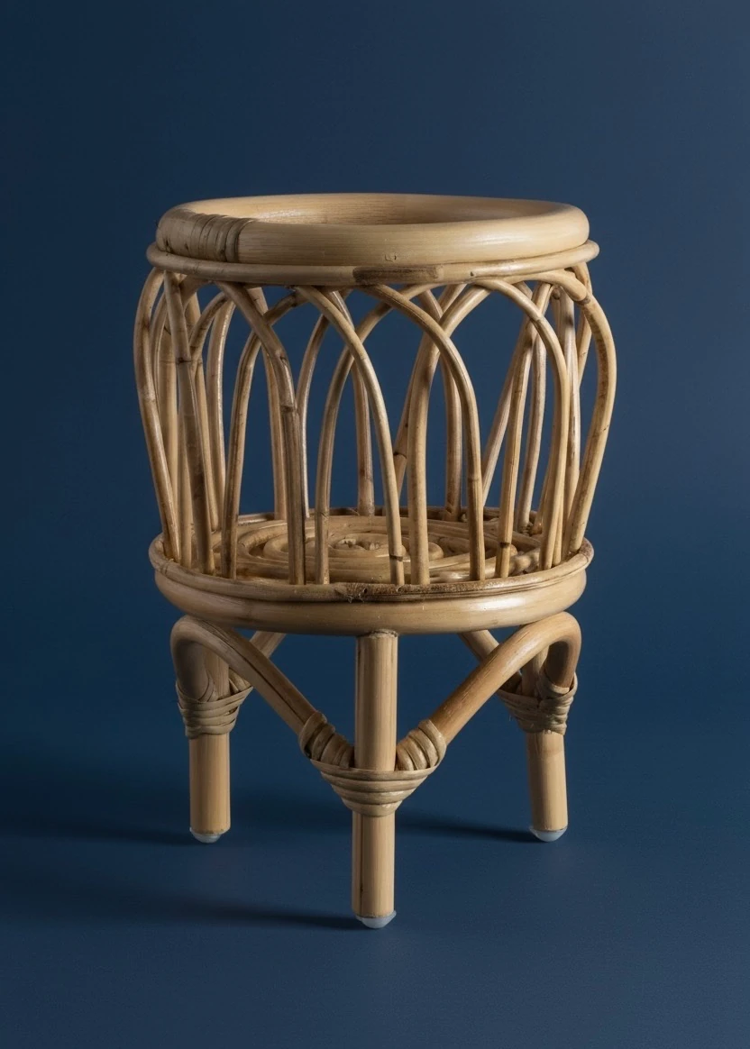 Doğal Rattan Saksılık / Bitki Standı 