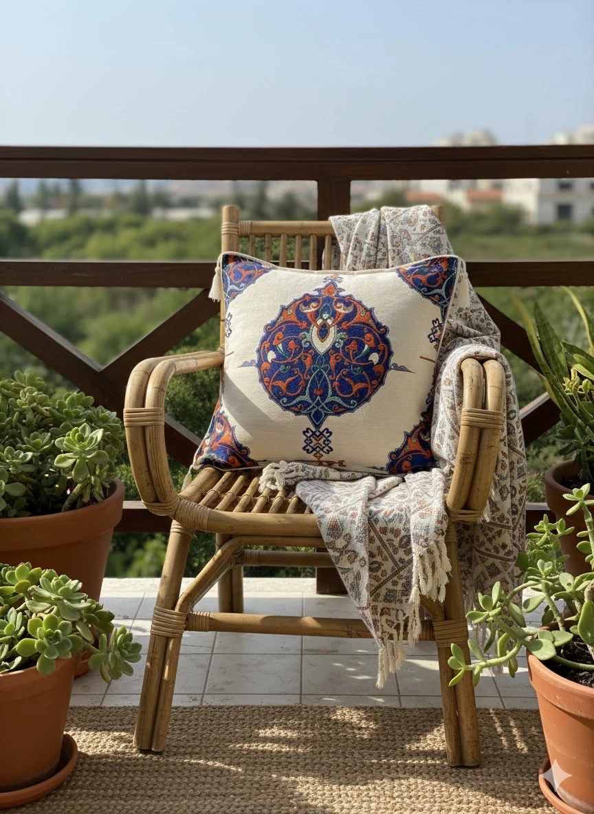 Etnik Desenli Dekoratif Kırlent 