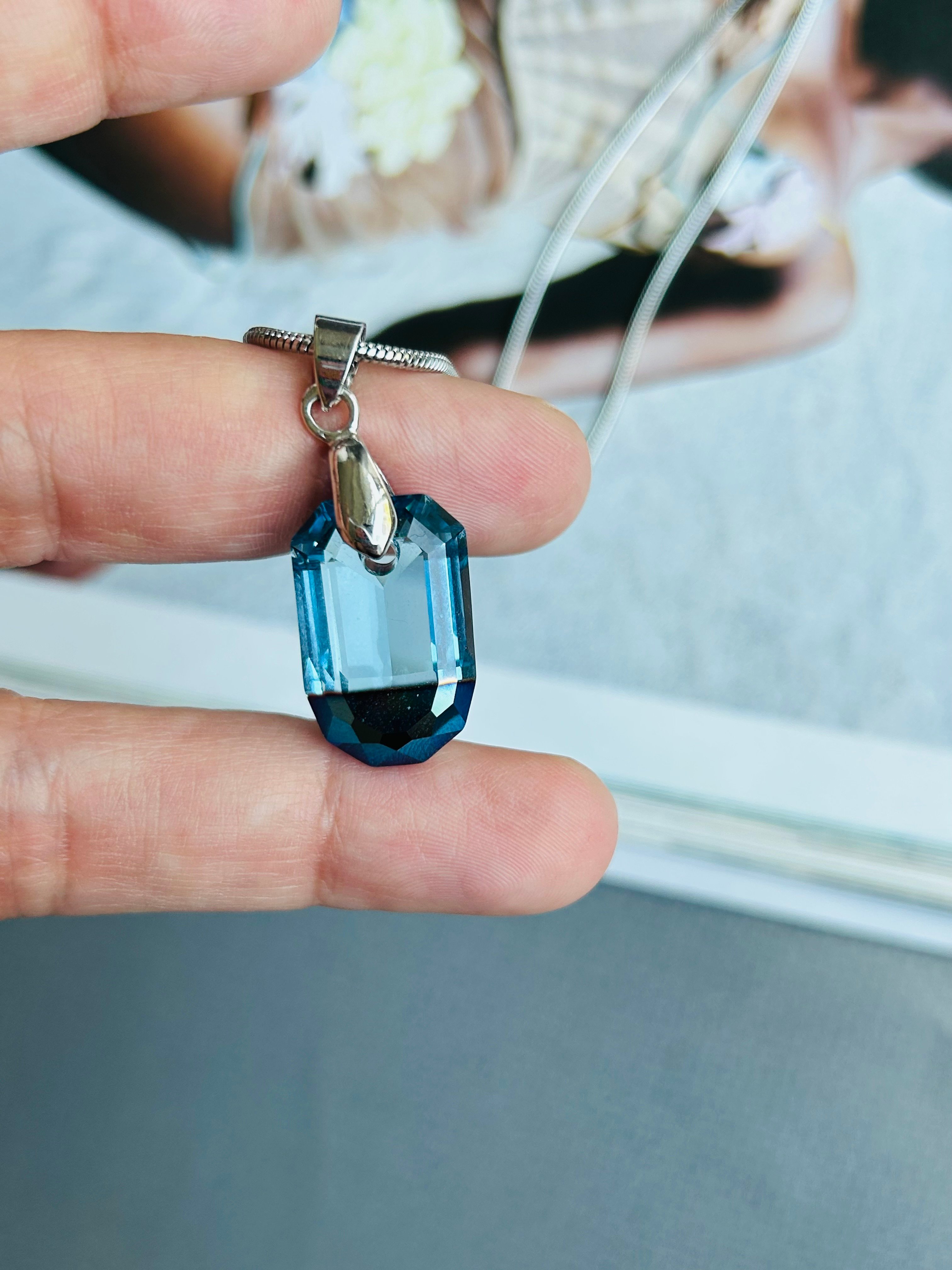 Bluemint Swarovski Kristal Taş Zincir Kolye