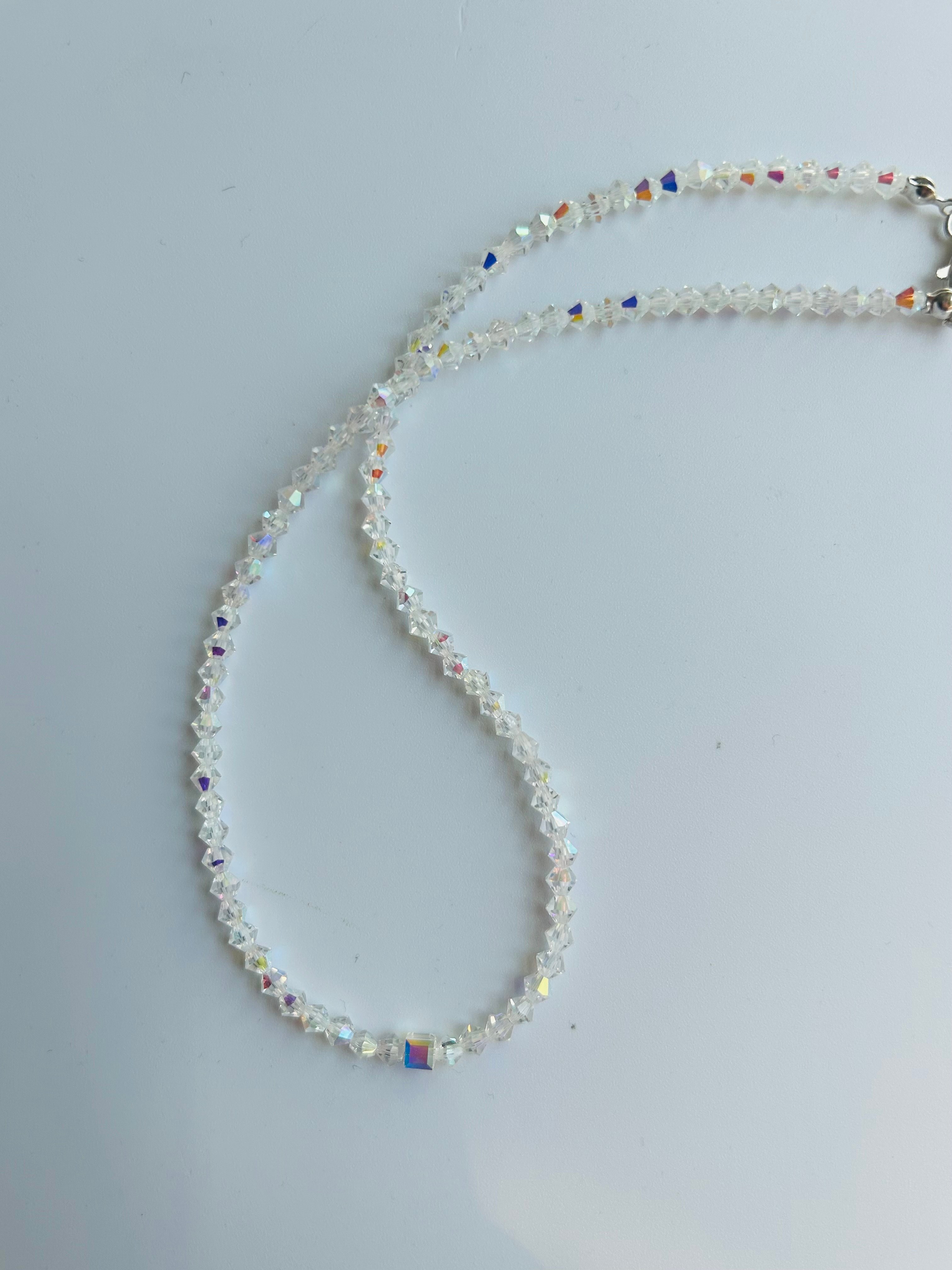 Swarovski Kristal Boncuk Summer Piramit Kolye