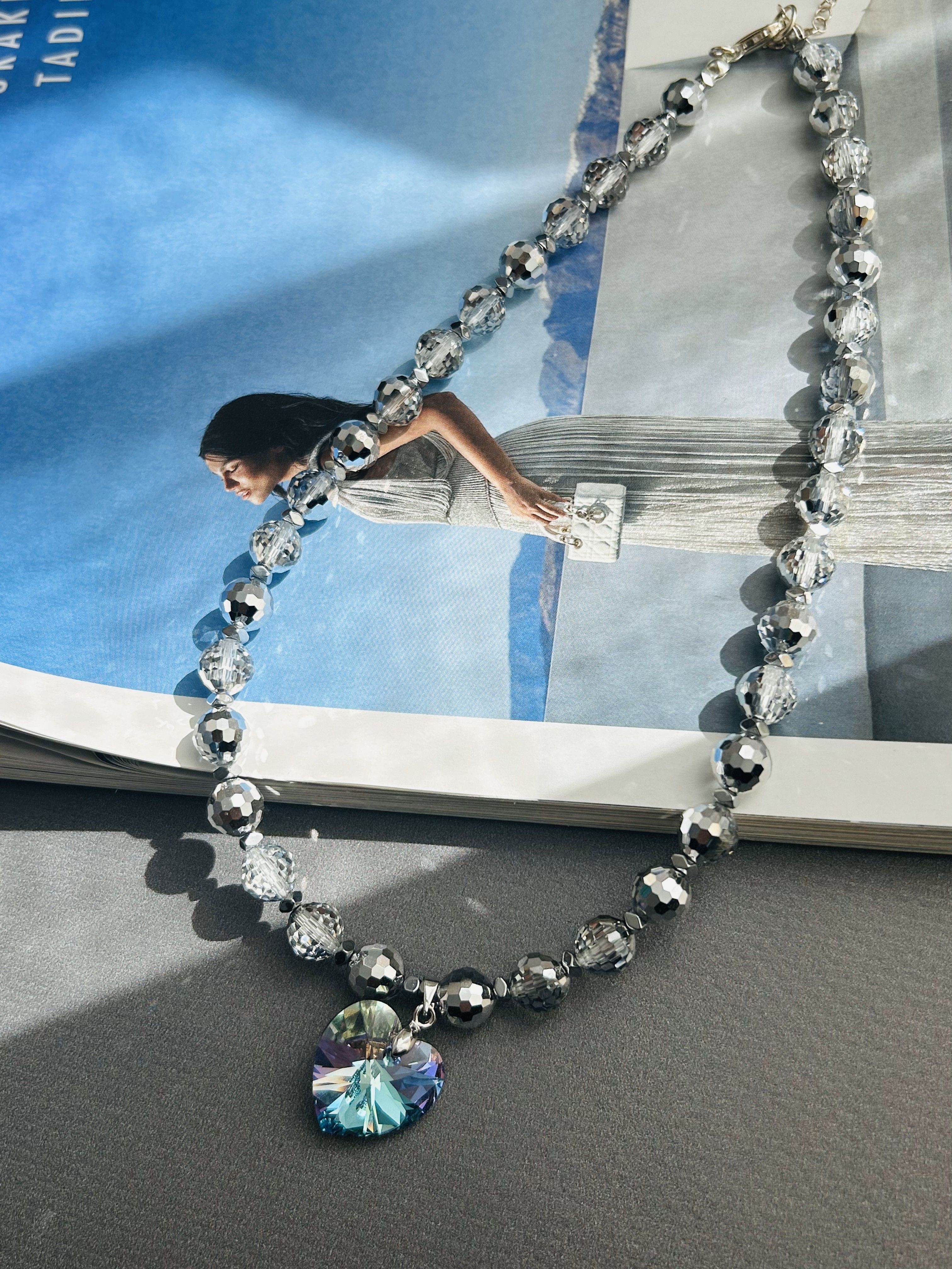 Luna No 2 Swarovski Kristal Taş Kolye