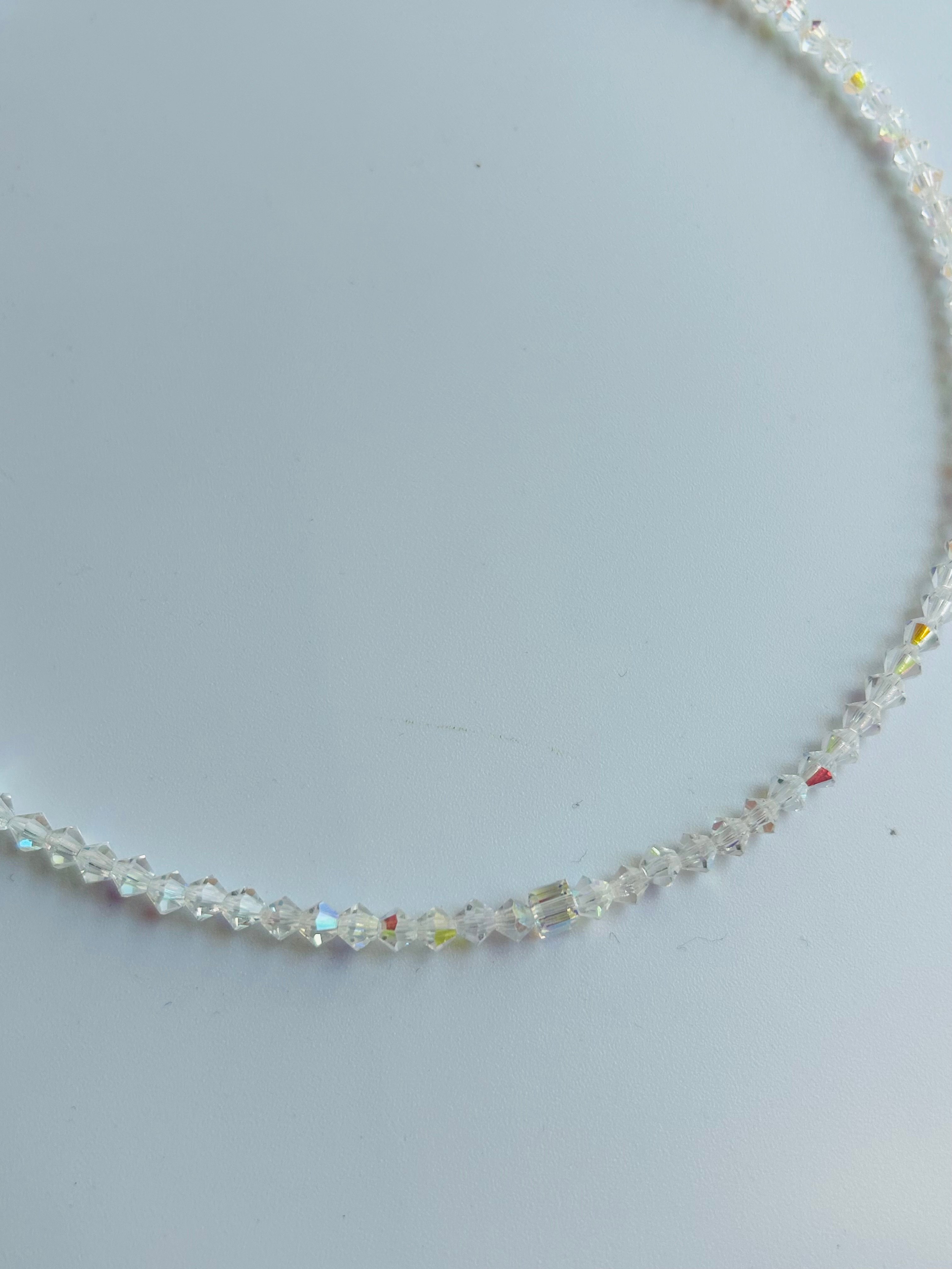 Swarovski Kristal Boncuk Summer Piramit Kolye