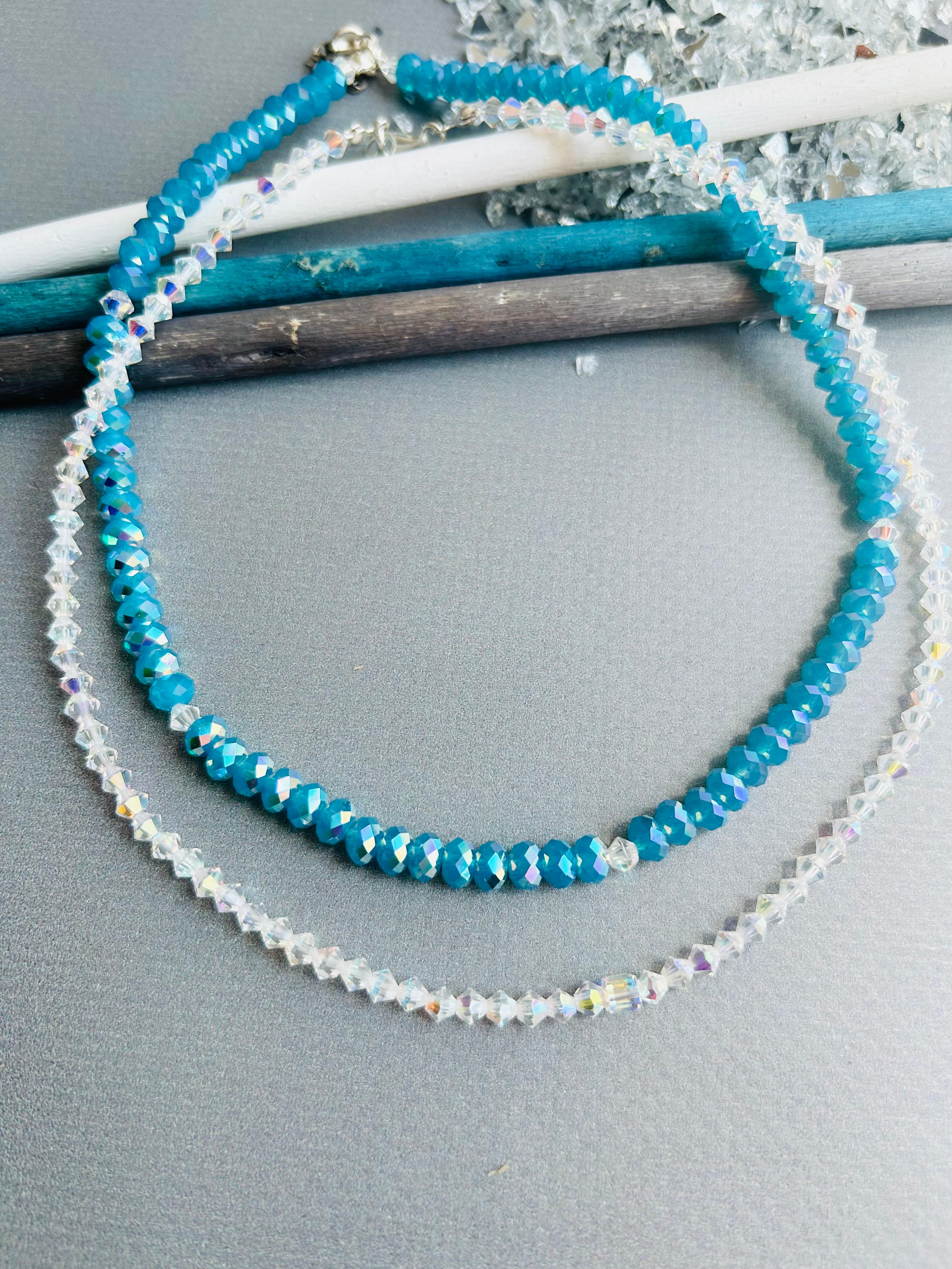 Swarovski Kristal Boncuk Summer Piramit Kolye