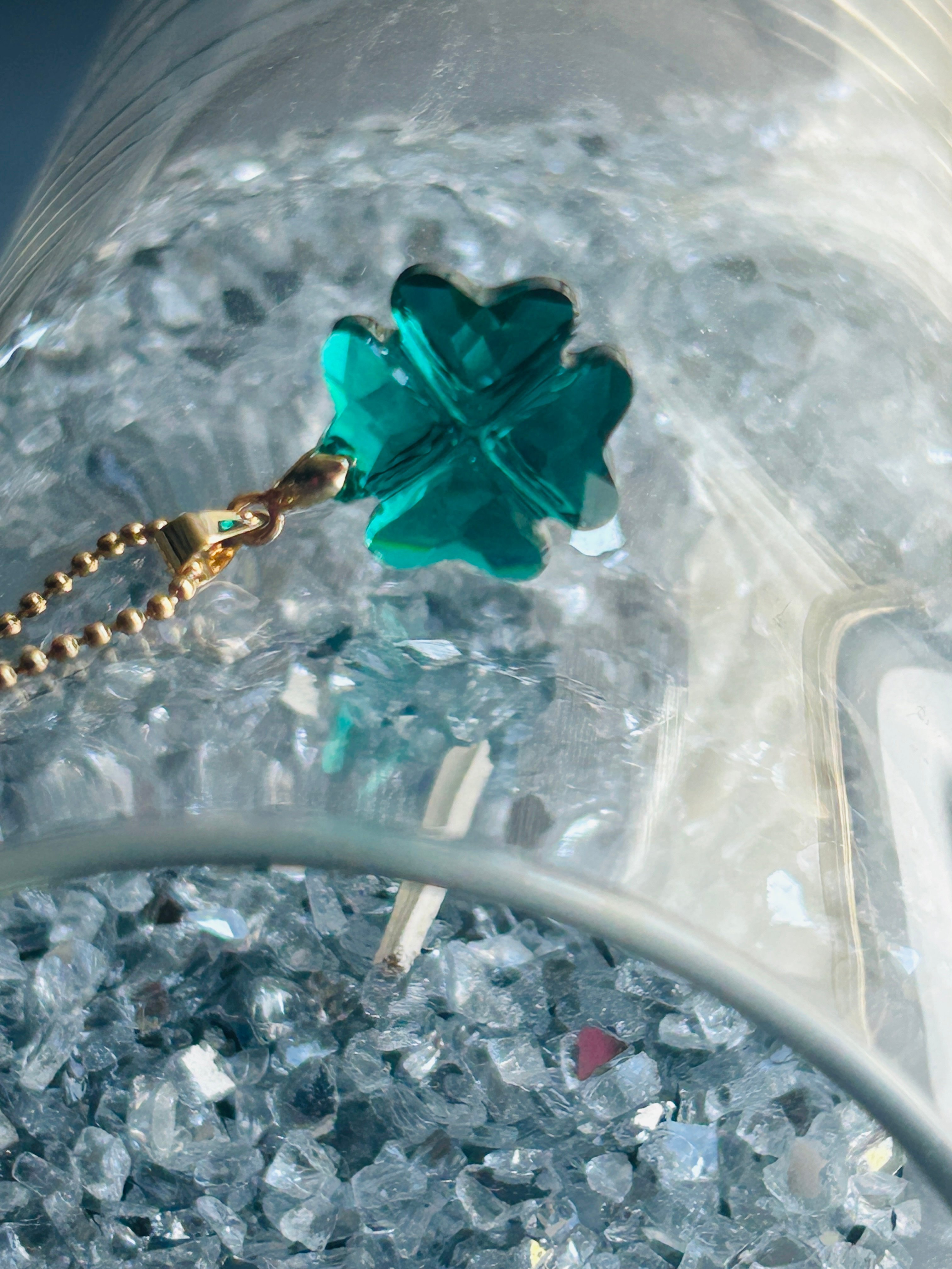 Swarovski Kristal Taş Küçük Boy Yonca Kolye