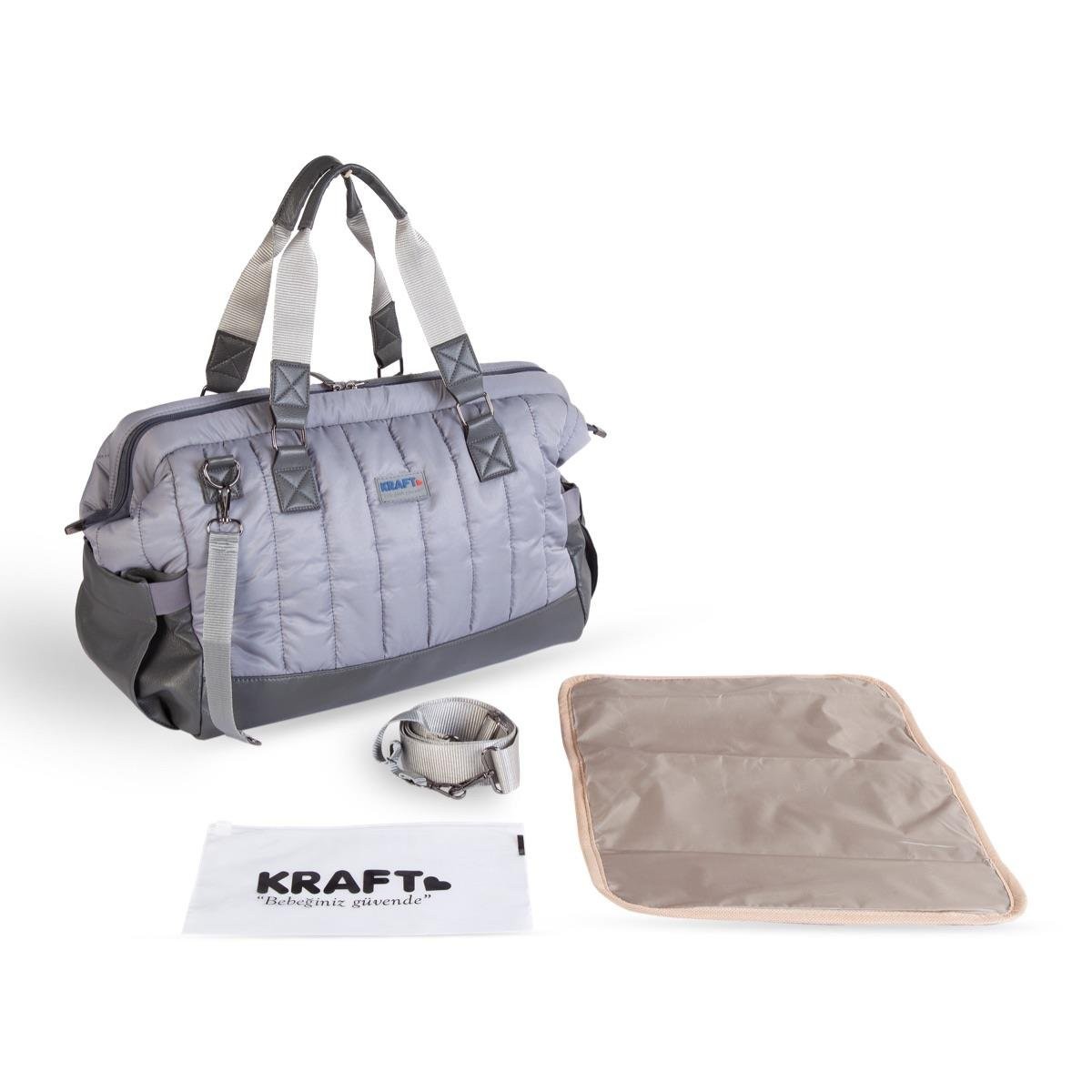 Gri KRAFT LAVA BEBEK BAKIM SIRT ÇANTASI 