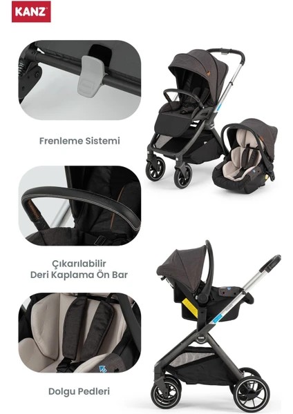  Kanz Easygo Bebek Arabası Siyah