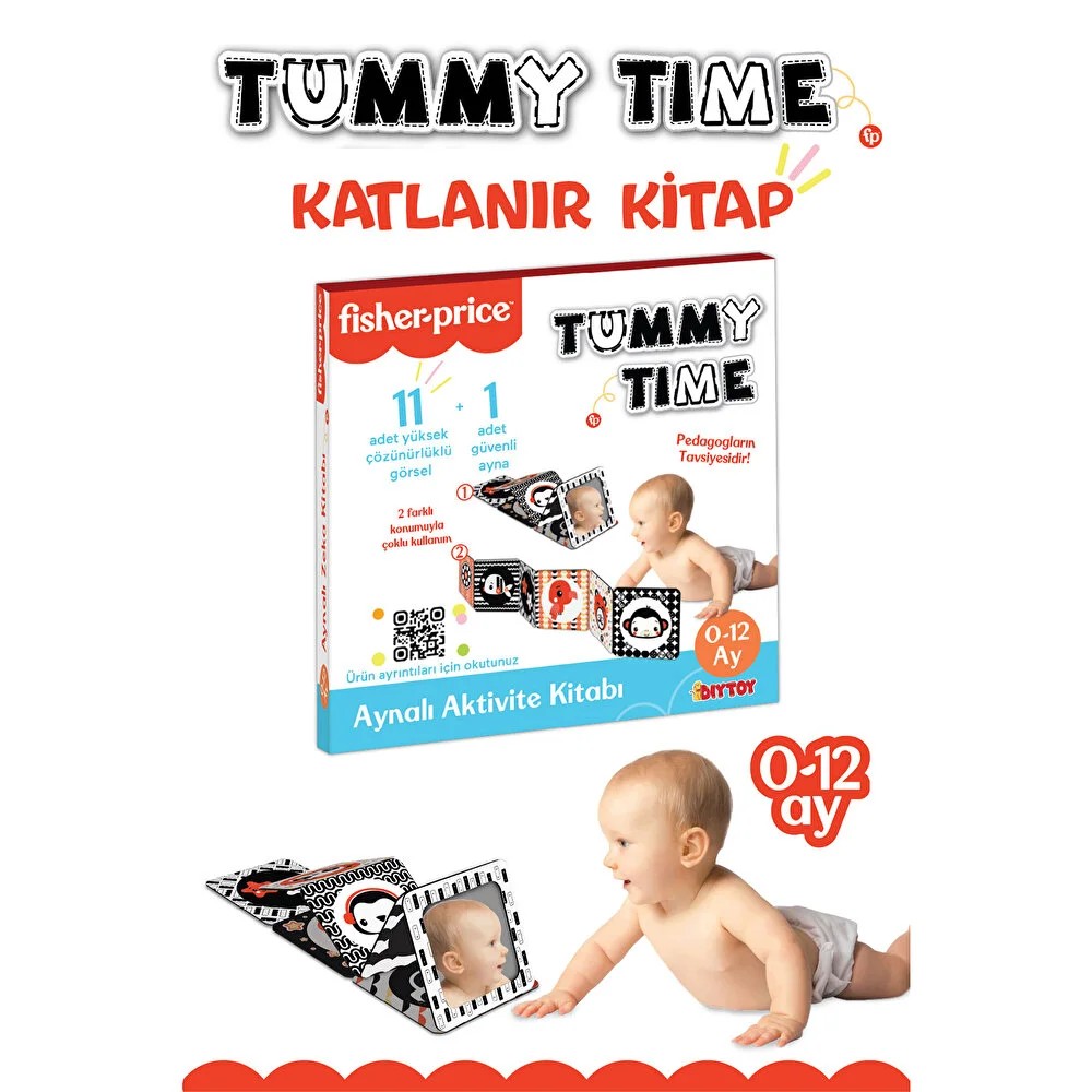 Fisher Price Tummy Time Aynalı Aktivite Kitabı