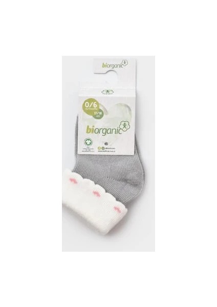 Biorganic Bibaby Organik Çorap Soket Kalpli Kız
