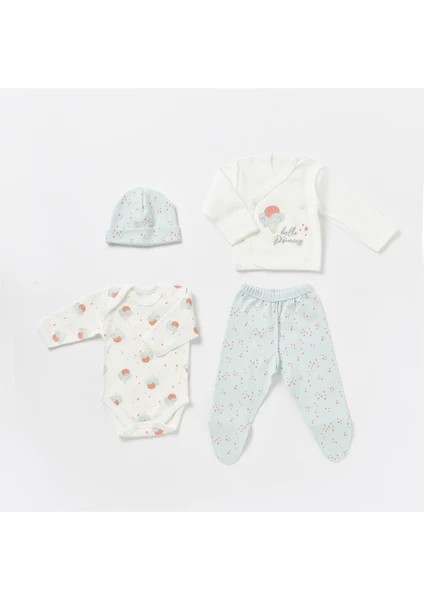 BİBABY ORGANİC HASTANE ÇIKIŞI 5'Lİ PRETTY EARS BUNNY MİNT-EKRU