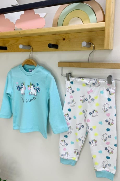 LUGGİ BABY Unicorn Desenli Pijama Takımı 