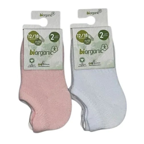 Bibaby Organik Çorap Sneakers 2li 