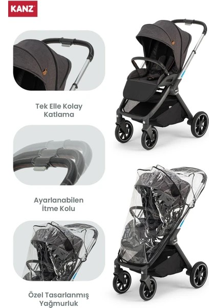  Kanz Easygo Bebek Arabası Siyah