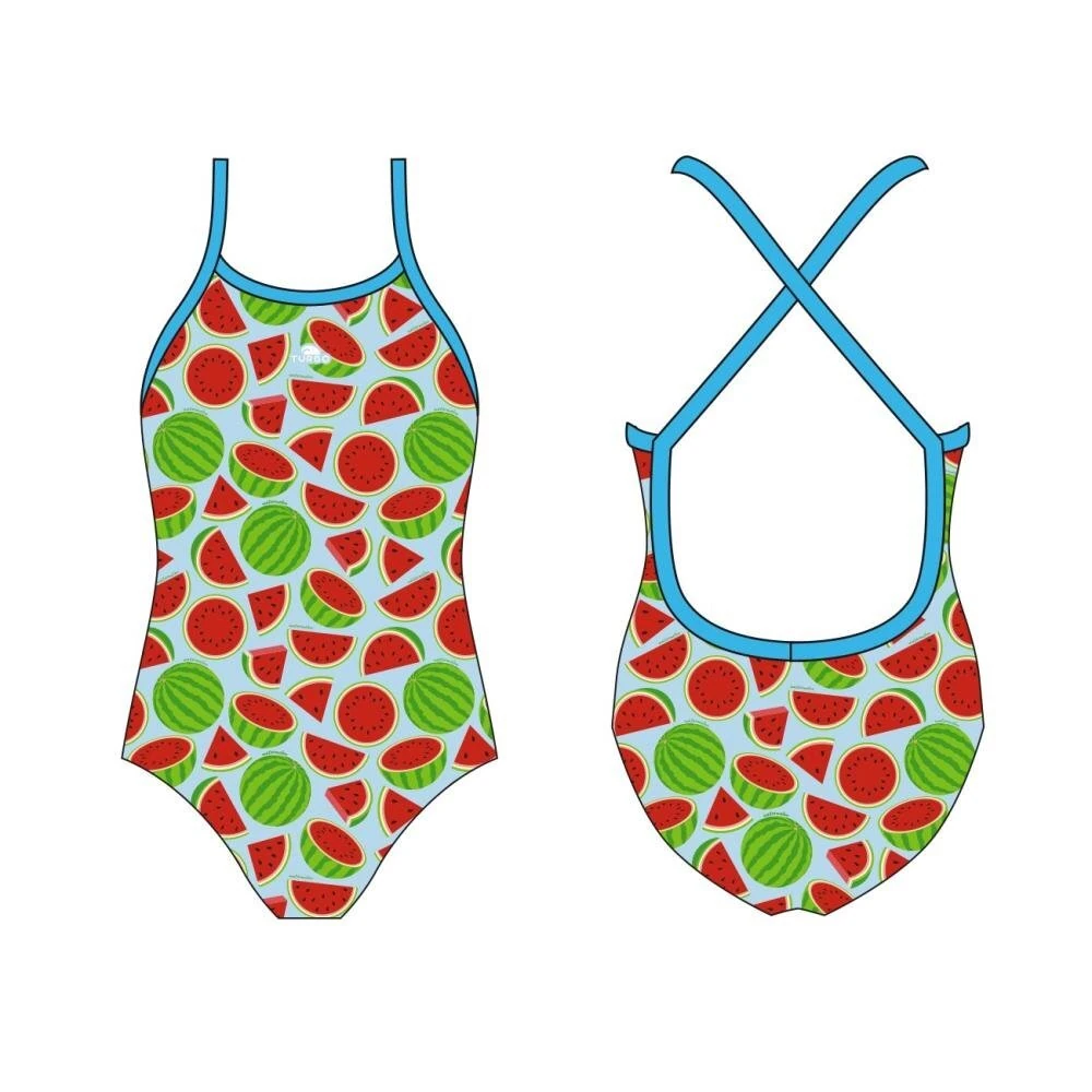 HAPPY KIDS - SWIMSUIT GIRL WATERMELON-SPLASH. Blue