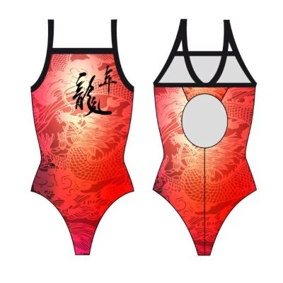 TURBO KADIN MAYO 'RELAX' CHINESE DRAGON Red SWIMMI