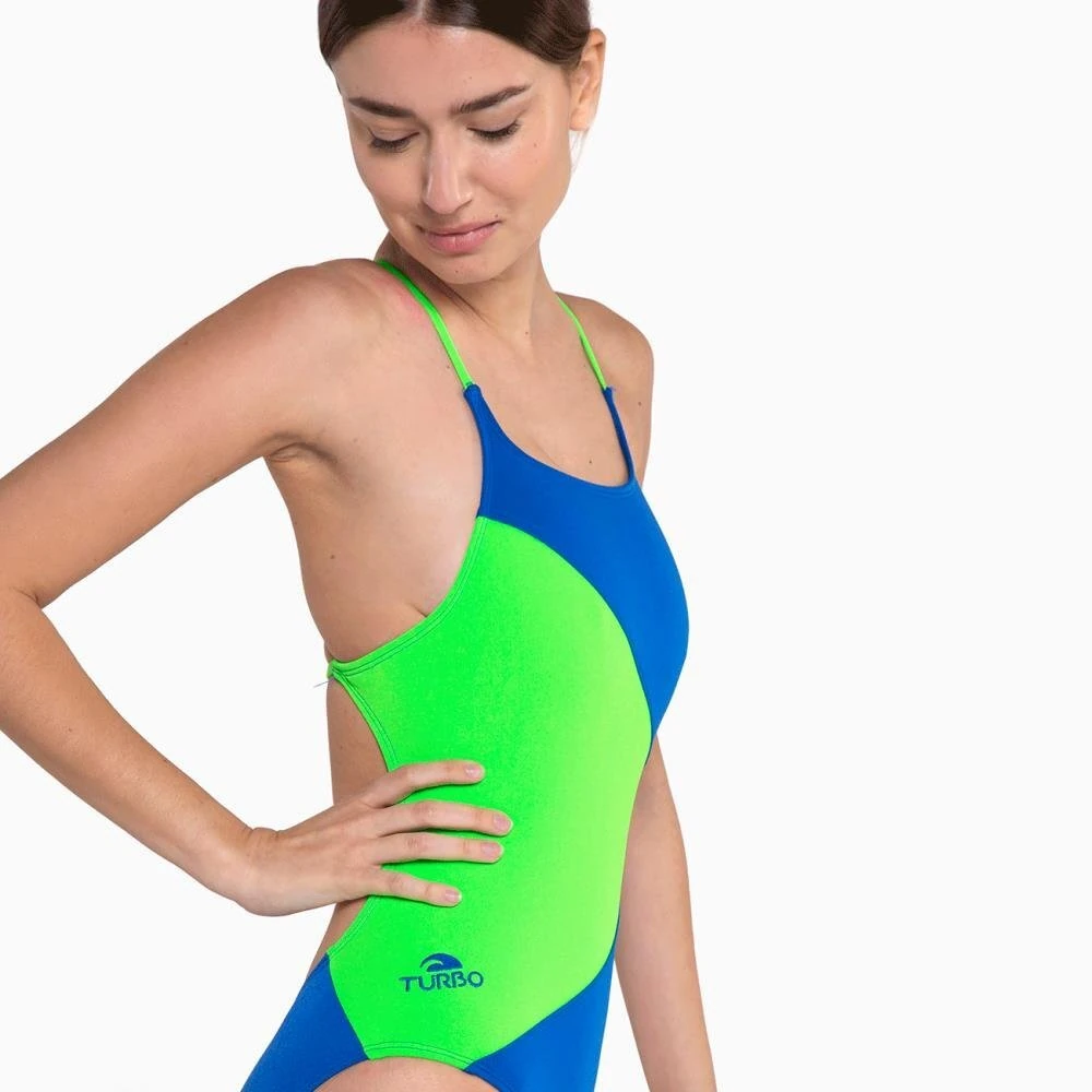 TURBO KADIN MAYO 'ISLAND' COMFORT Royal/ Fluor Verde