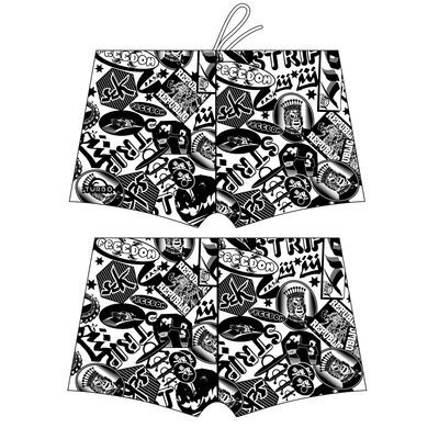 BOXER FULL MEN STICKERS white/black SWIMMING-COMPE