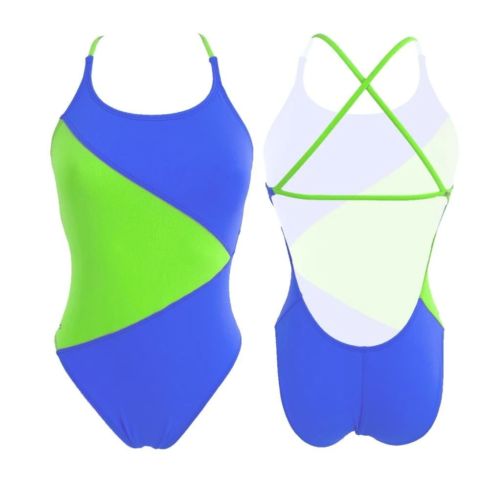 TURBO KADIN MAYO 'ISLAND' COMFORT Royal/ Fluor Verde