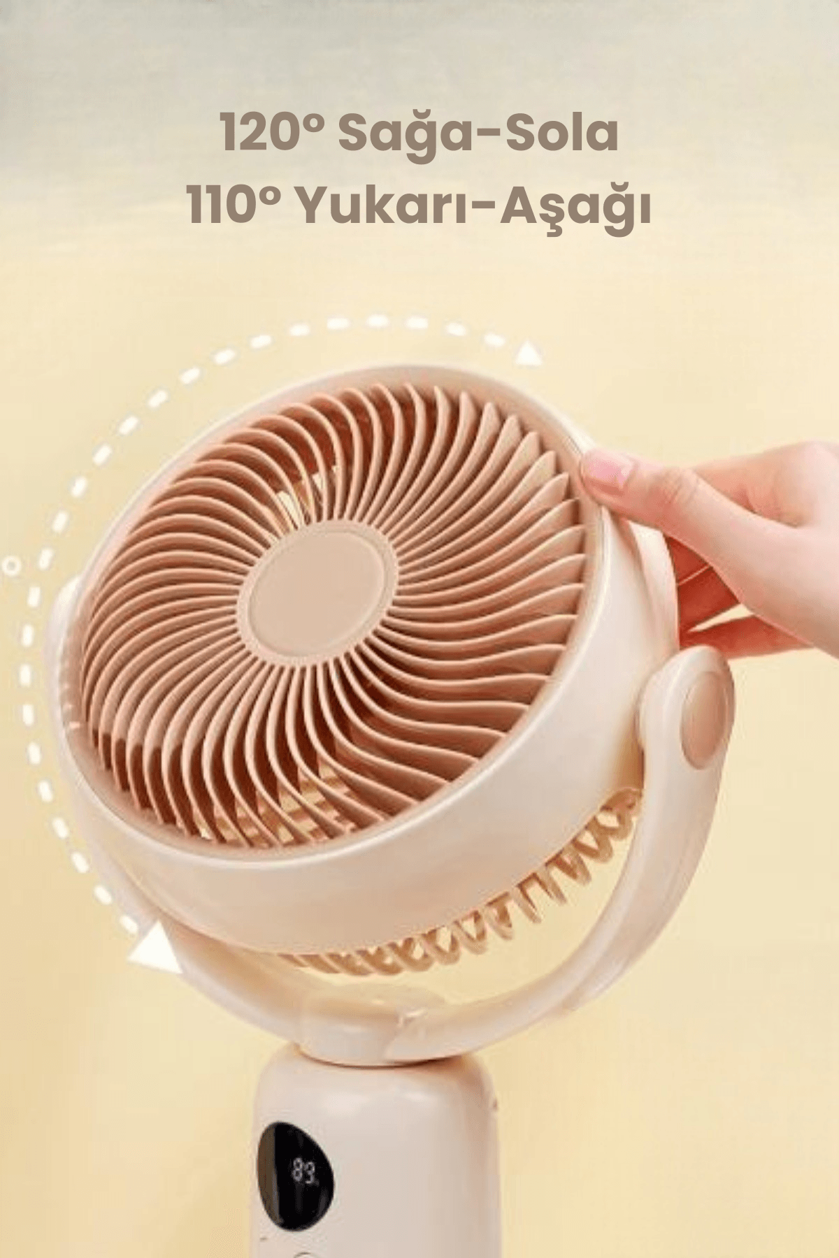 Taşınabilir Şarjlı Yükseklik Ayarlı Ve Masaüstü Fan Soğutucu Pervane JAF18