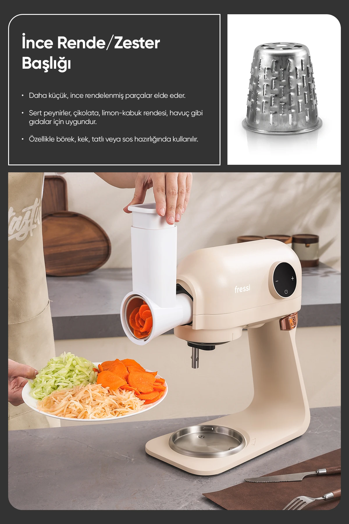 FR-SM2503 Allegro Stand Mikser Salata Dilimleme & Rendeleme & Doğrama Aparatı