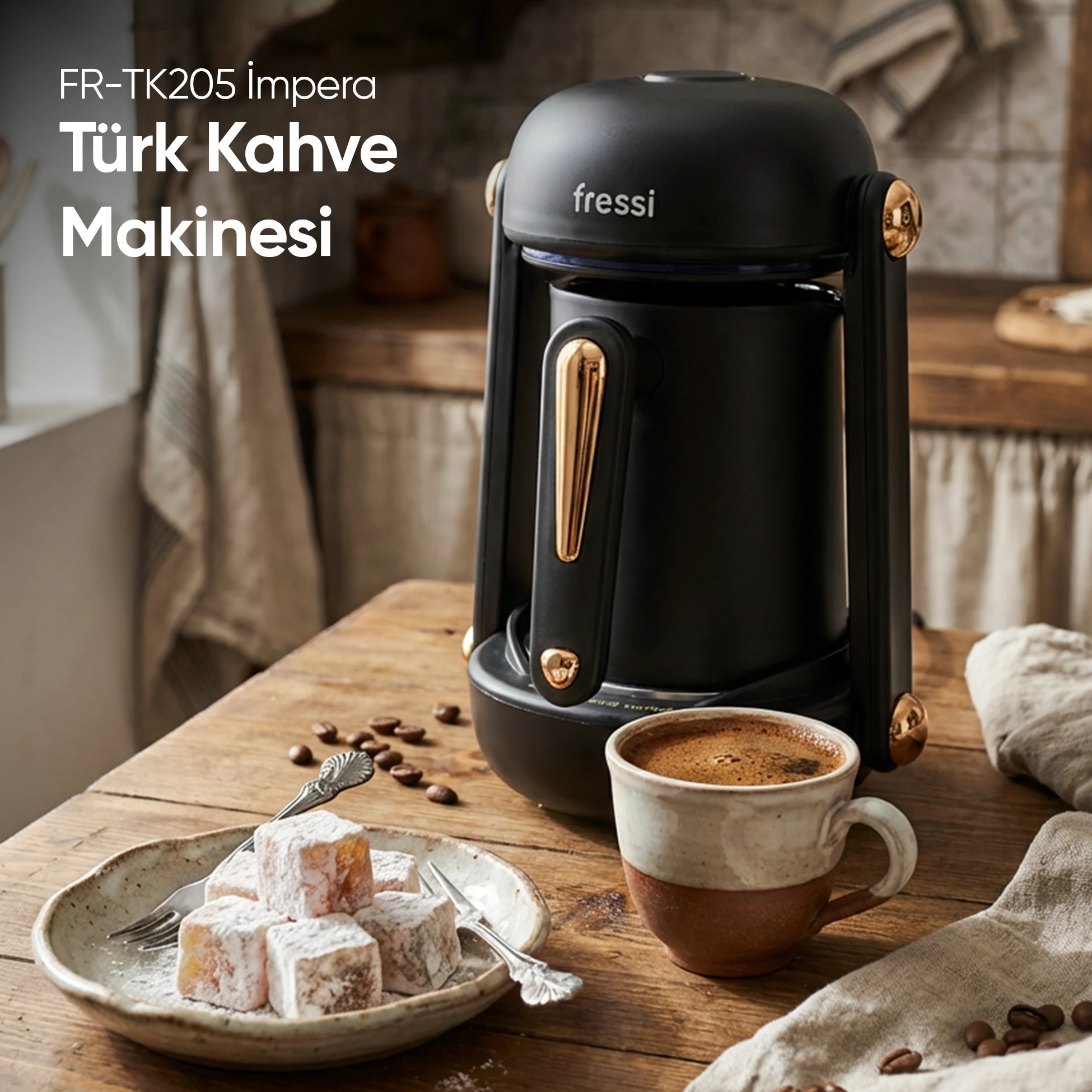 FR-TK205 İmpera Türk Kahve Makinesi 5 Fincan Kapasiteli Sesli Uyarı Sistemi