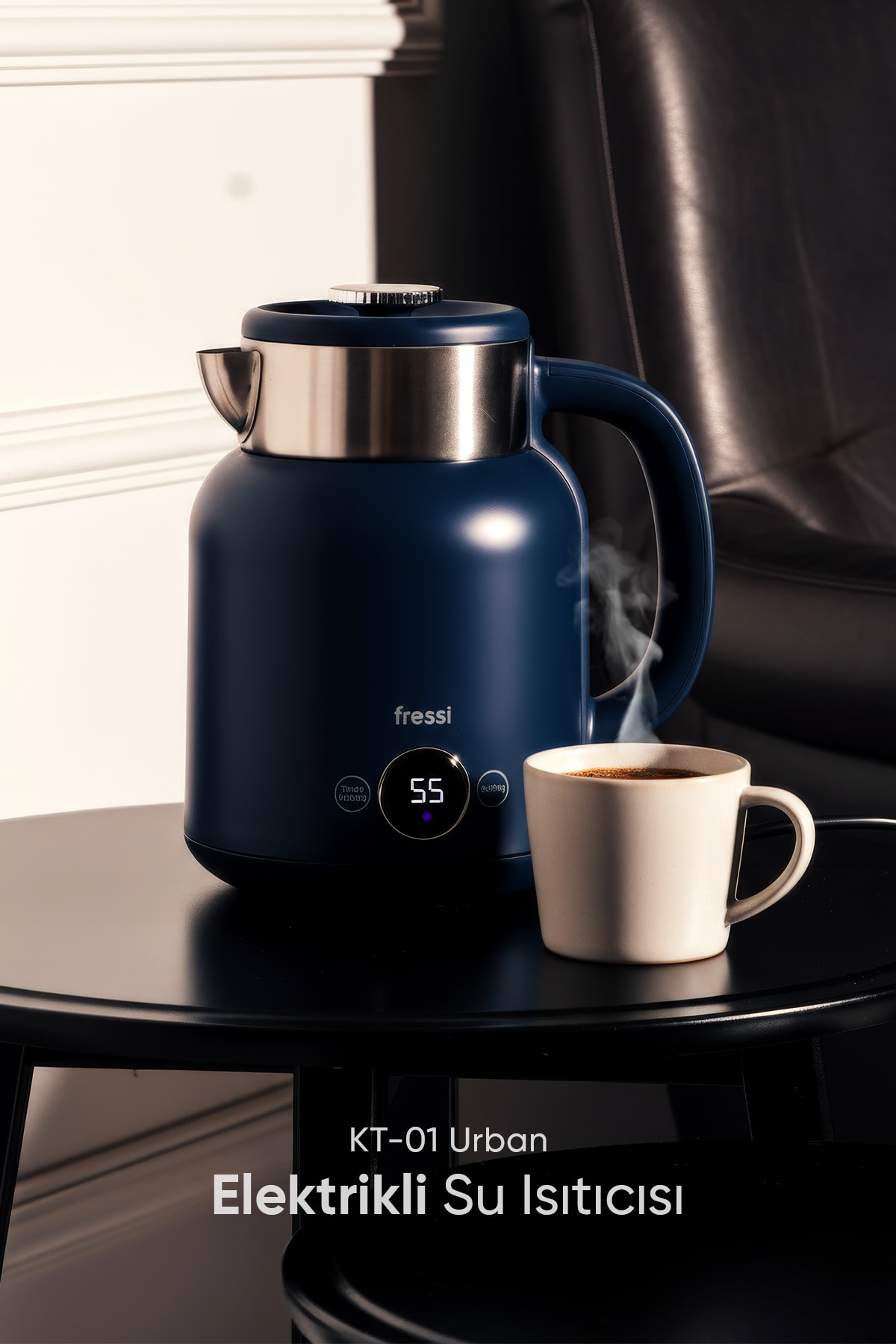 Elektrikli Su Isıtıcı Kettle 1.5 L Çelik Hazne KT-01 Urban